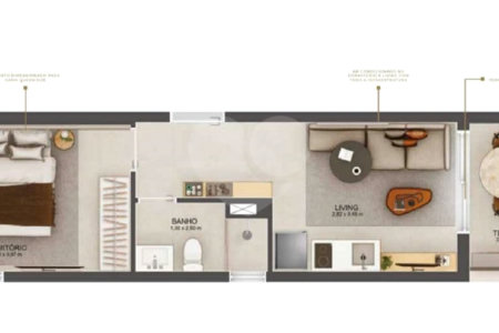 Apartamento à venda com 1 quarto em Indianópolis, São Paulo, SP