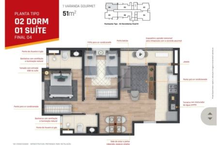 Apartamento à venda com 2 quartos, sendo 1 suíte, em Vila Hortência, Sorocaba, SP