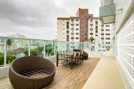 Apartamento com 2 dormitórios para alugar, 76 m² por R$ 7.000,00/mês - Gonzaga - Santos/SP
