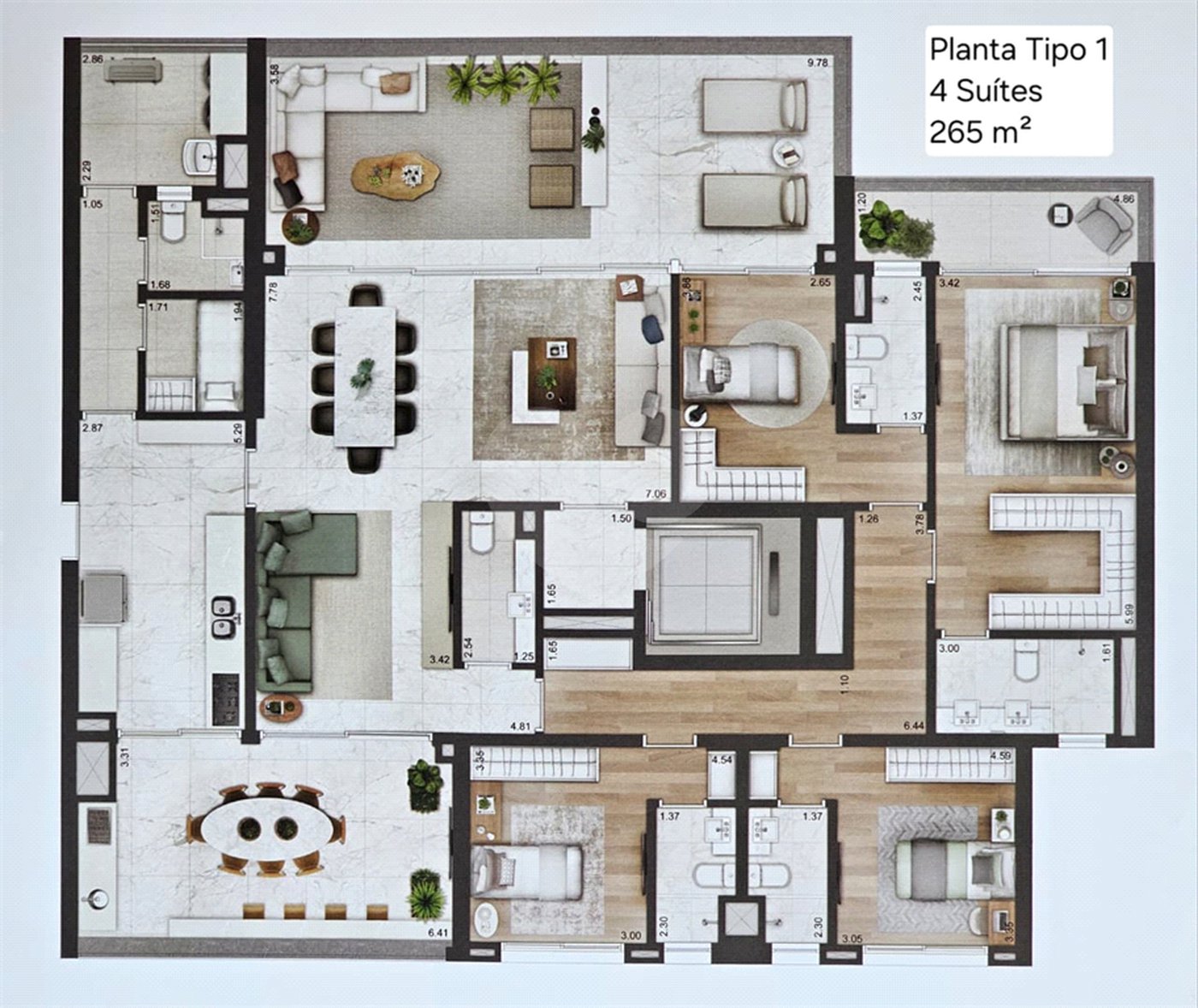 Apartamento à venda com 4 suítes em Jardim Morumbi, São Paulo, SP