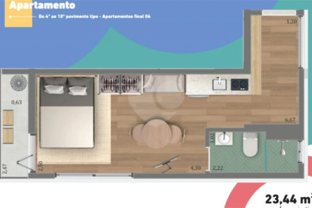 Apartamento à venda com 1 quarto em Pinheiros, São Paulo, SP