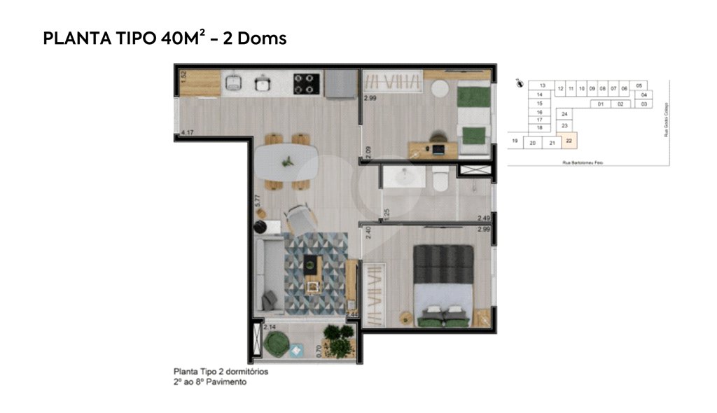 Apartamento à venda com 2 quartos em Vila Cordeiro, São Paulo, SP
