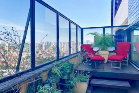 Cobertura à venda ou para alugar com 2 suítes em Chácara Santo Antônio, São Paulo, SP