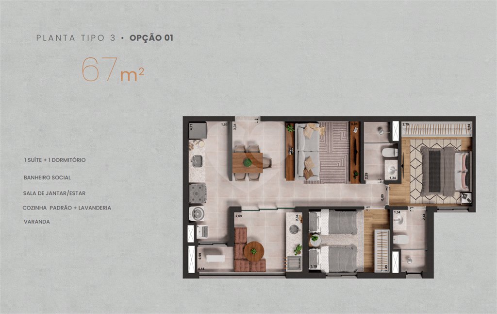 Apartamento à venda com 2 quartos, sendo 1 suíte,  em Jardim Maria José, Votorantim, SP