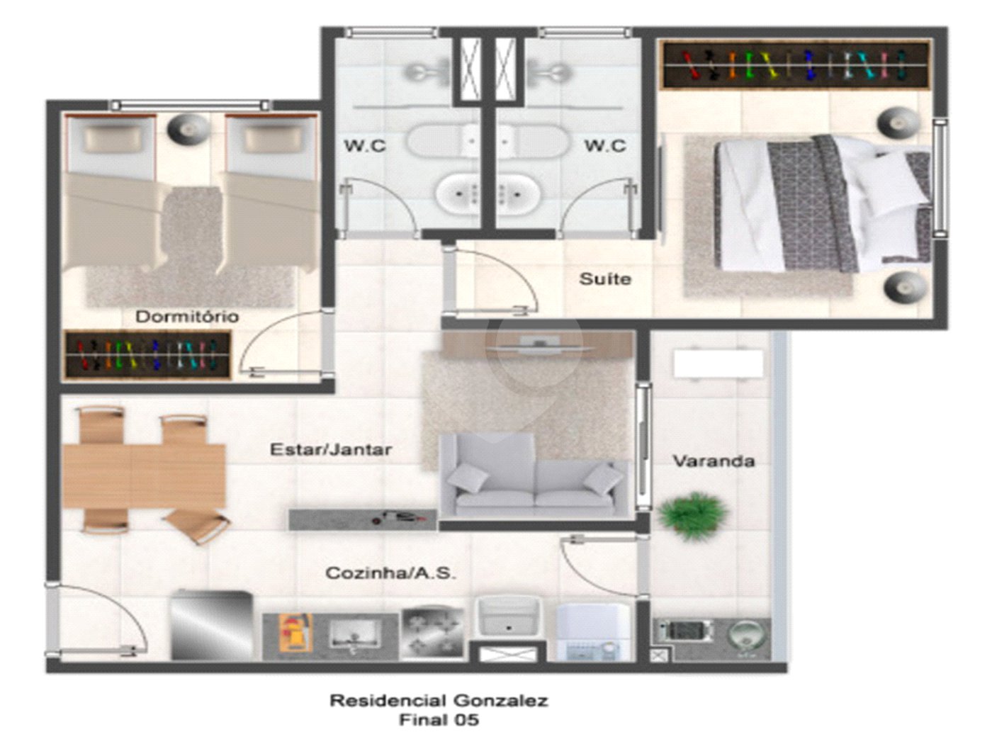 Apartamento à venda com 2 quartos em Vila Assis, Sorocaba, SP