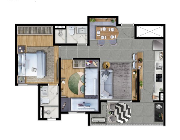 Apartamento 68m² 2