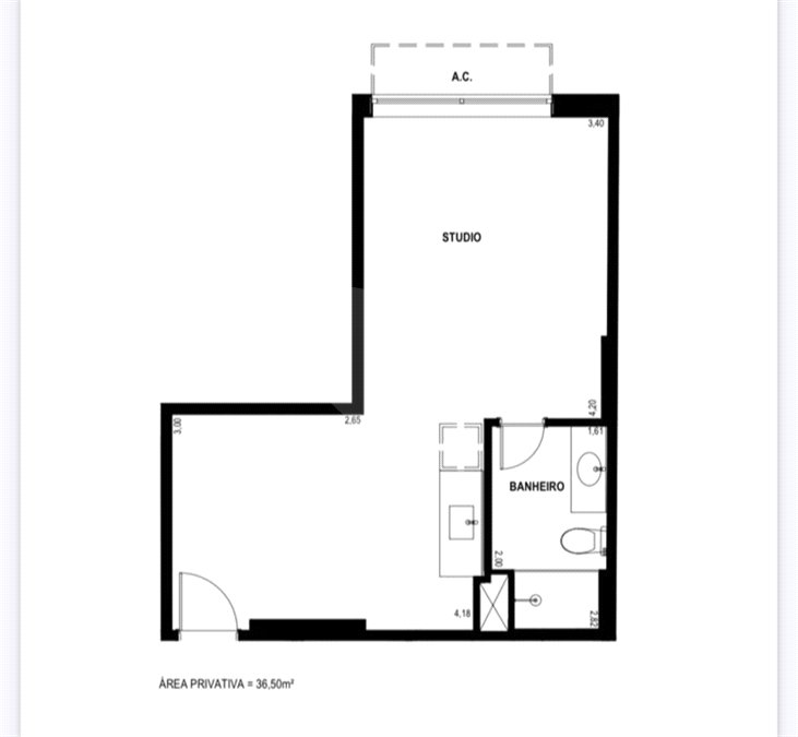 Studio à venda com 1 quarto no Centro, Rio de Janeiro, RJ
