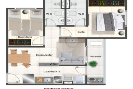 Apartamento à venda com 2 quartos em Vila Assis, Sorocaba, SP