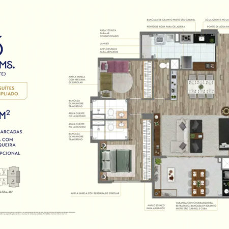 Apartamento à venda com 3 quartos, sendo 1 suíte, em Vila Andrade, São Paulo, SP