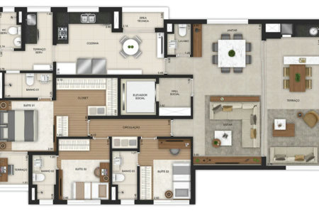 Apartamento à venda com 3 suítes em Brooklin Paulista, São Paulo, SP