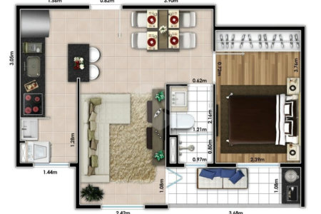 Apartamento à venda com 1 quarto em Vila Mazzei, São Paulo, SP