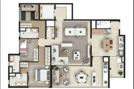 Apartamento à venda com 4 quartos, sendo 3 suítes, em Butantã, São Paulo, SP