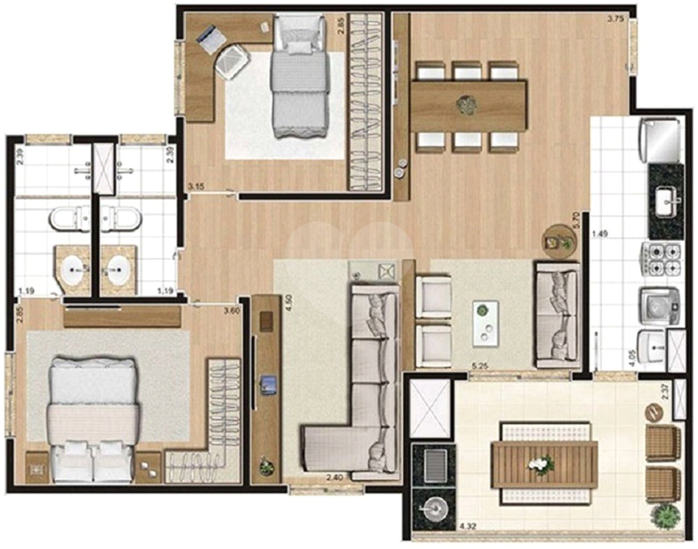Apartamento à venda com 2 quartos, sendo 1 suíte, em Vila Guilherme, São Paulo, SP