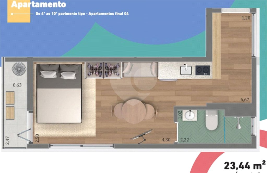 Apartamento à venda com 1 quarto em Pinheiros, São Paulo, SP