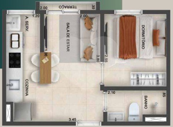 Apartamento 24m² 1