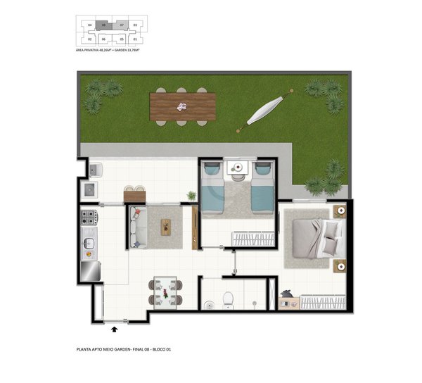 Apartamento 48m² 2