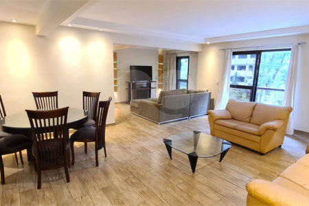 Apartamento para venda e locação de 130m² no Jardim Paulista com 2 suítes e 2 vagas.