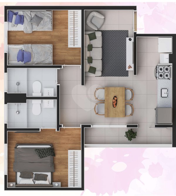 Apartamento 48m² 3