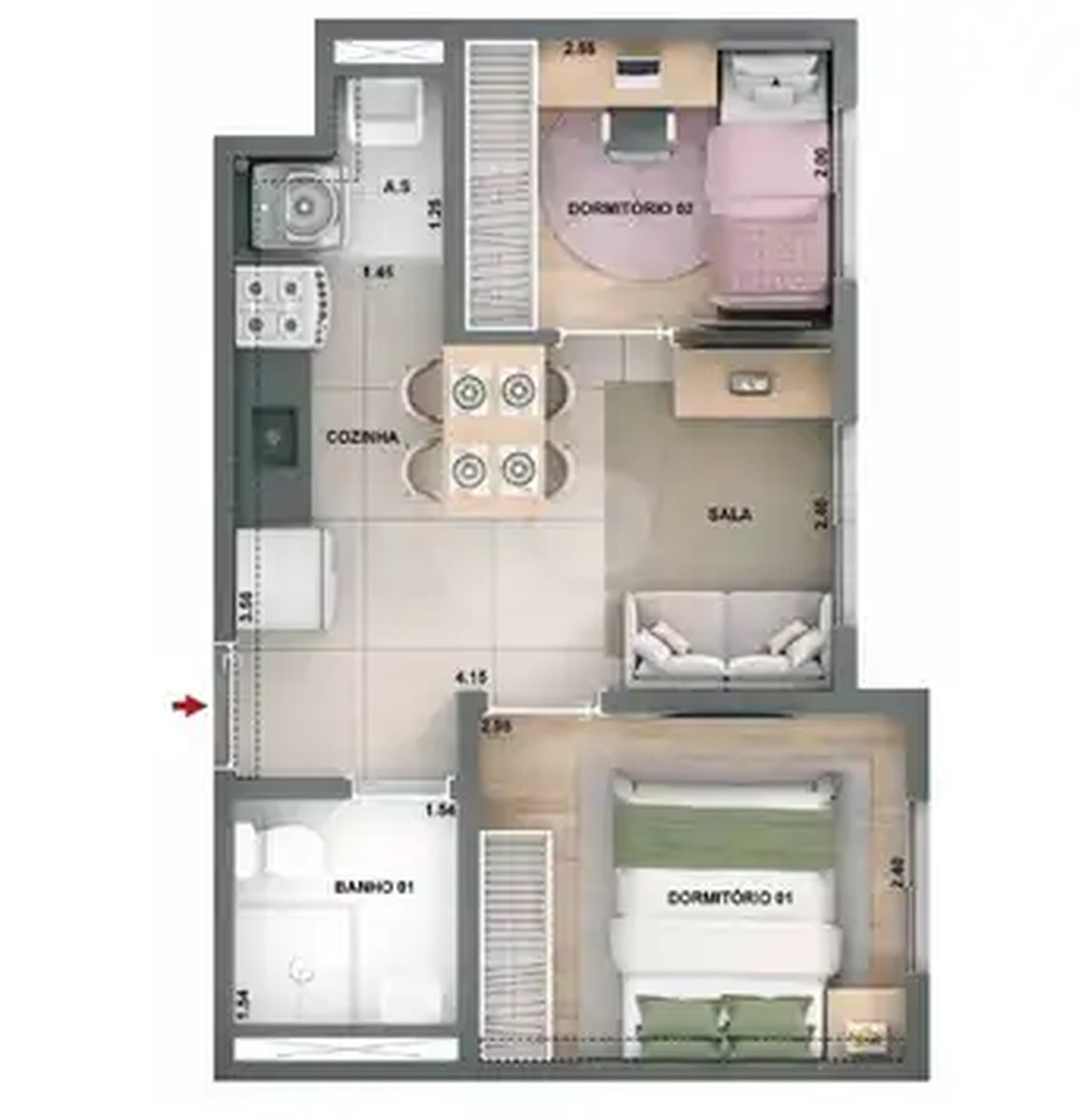Apartamento 32m²