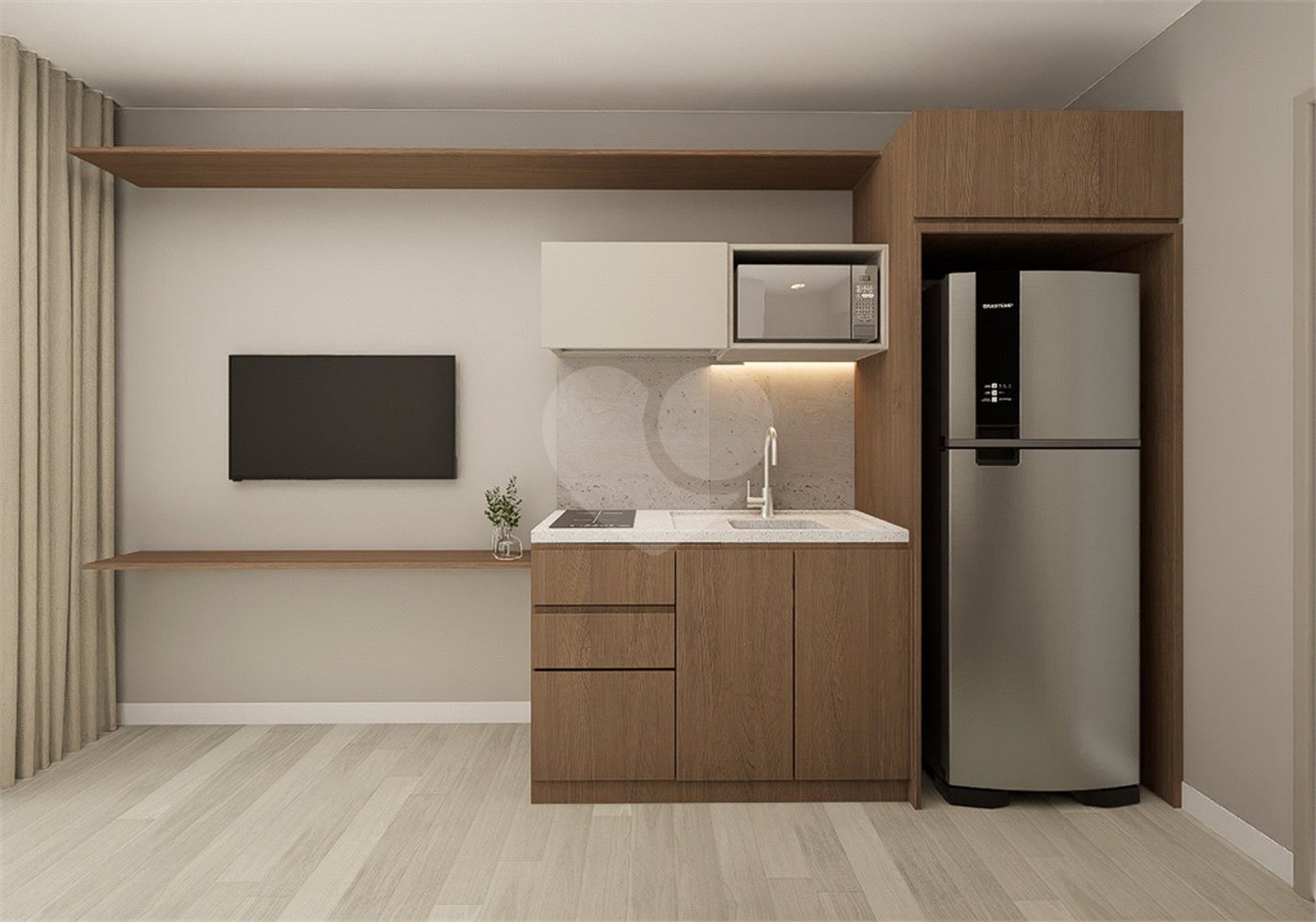 Apartamento mobiliado de 41m² à venda em Moema – 1 DORMITORIO MOBILIADO