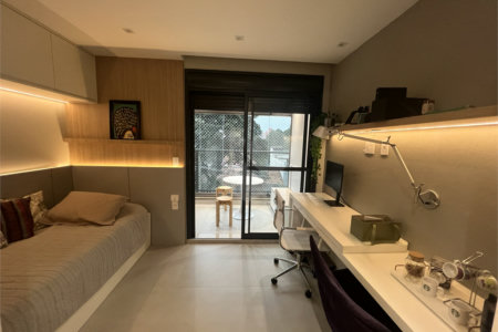 Studio de 31 m² em Pinheiros mobiliado.