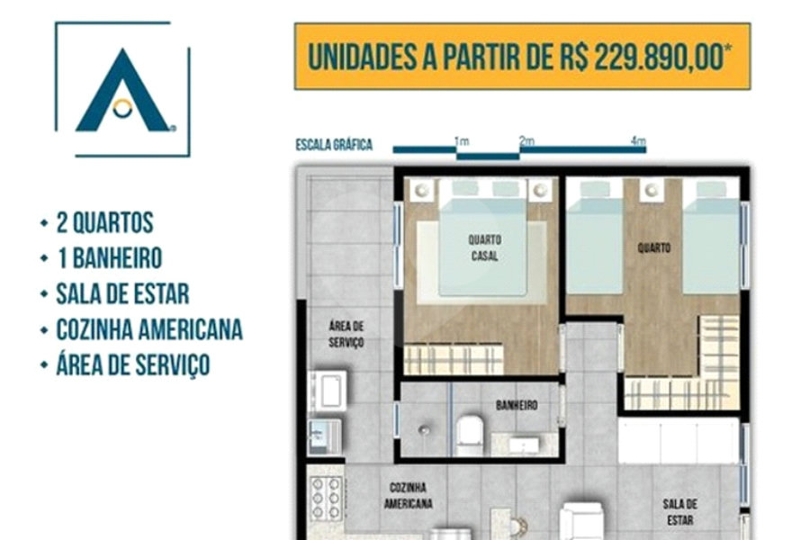 Apartamento à venda com 2 quartos em Tremembé, São Paulo, SP