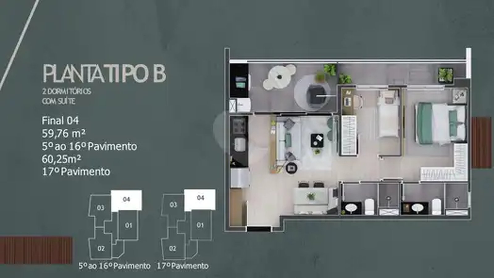 Apartamento 59m²