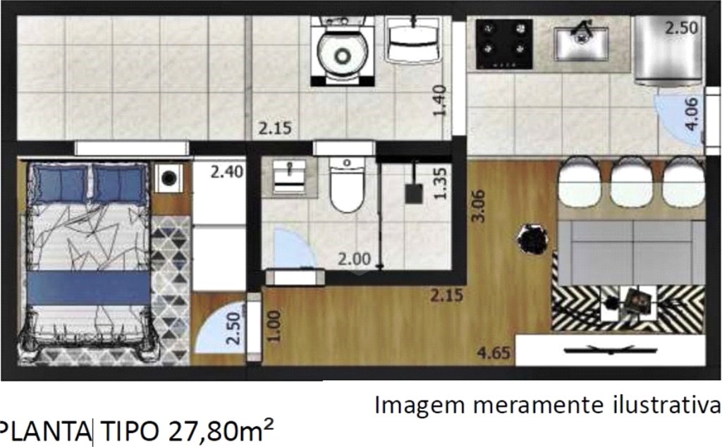 Apartamento à venda com 1 quarto em Santana, São Paulo, SP