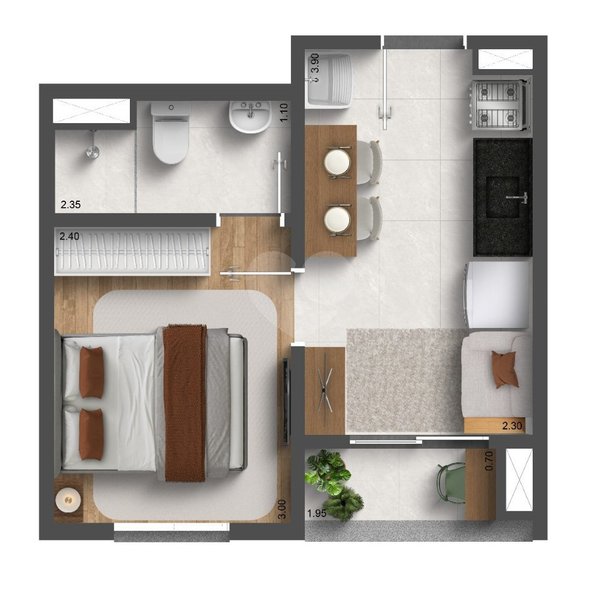 Apartamento 24m² 1