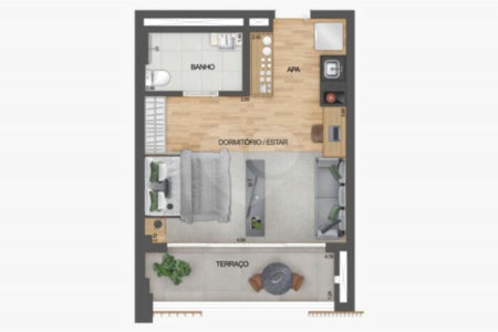 STUDIO NA VILA CLEMENTINO 32 m