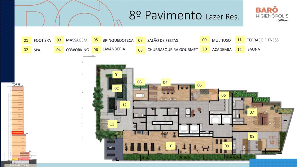 Studio 25 m² – Barô Higienópolis by You, inc | São Paulo