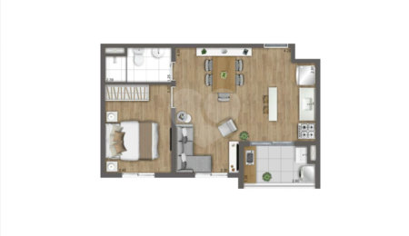 Apartamento à venda com 2 quartos, sendo 1 suíte,  em Campo Grande, São Paulo, SP