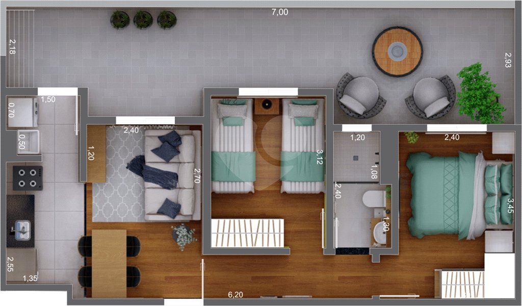 Apartamento à venda com 2 quartos em Quintais do Imperador, Sorocaba, SP