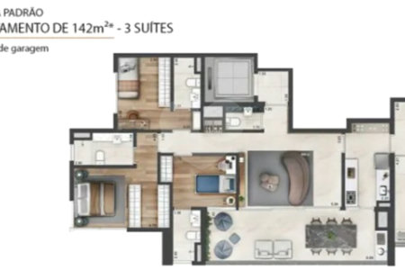 Apartamento para alugar com 2 suítes em Jardim Morumbi, São Paulo, SP