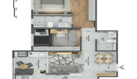 Apartamento à venda com 2 quartos, sendo 1 suíte,  em Jardim Maracanã, São José do Rio Preto, SP