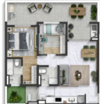 Apartamento à venda com 2 quartos, sendo 1 suíte, em Vila Espírito Santo, Sorocaba, SP