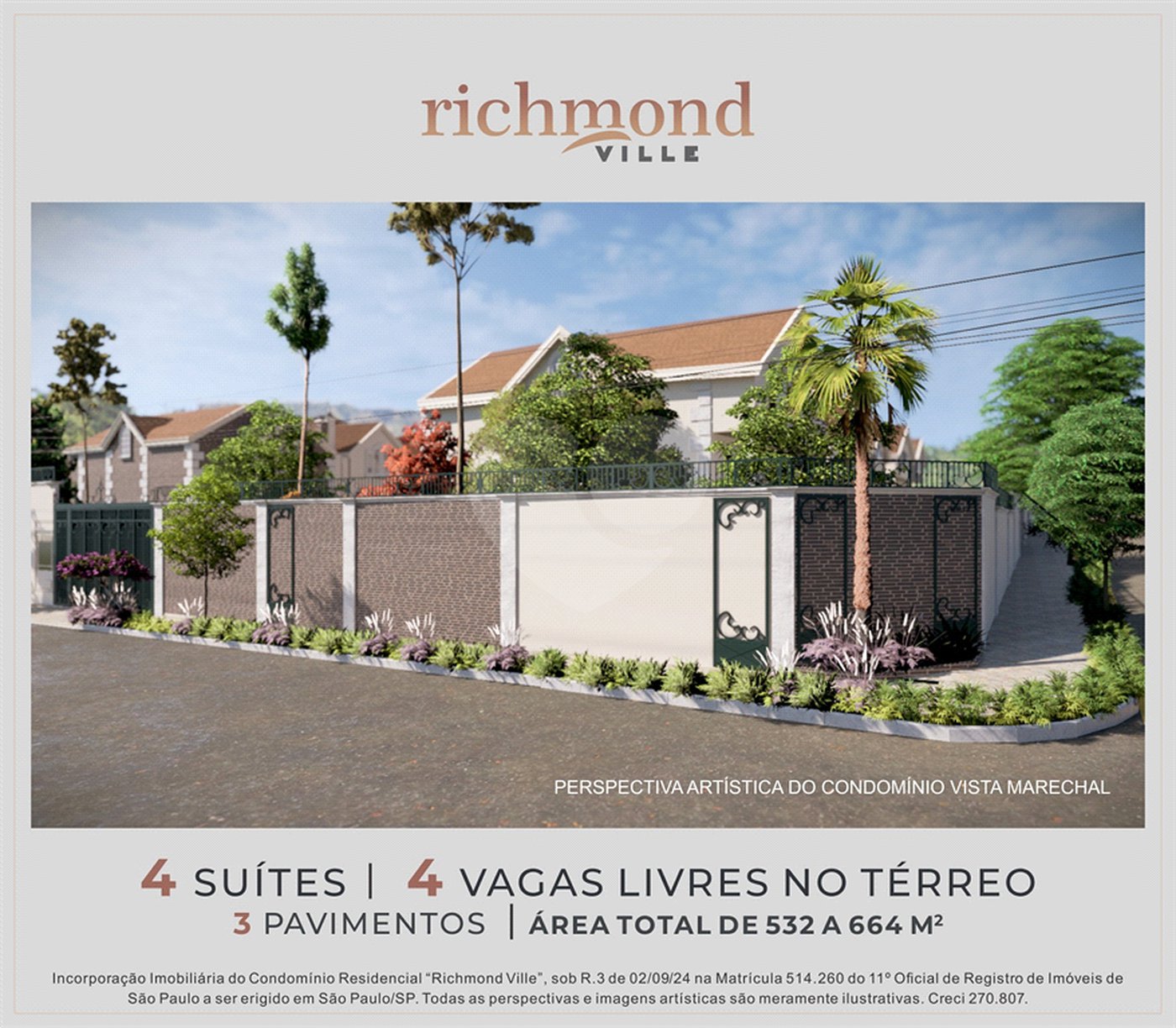 Casa à venda com 4 suítes no condomínio Richmond Ville, São Paulo - SP