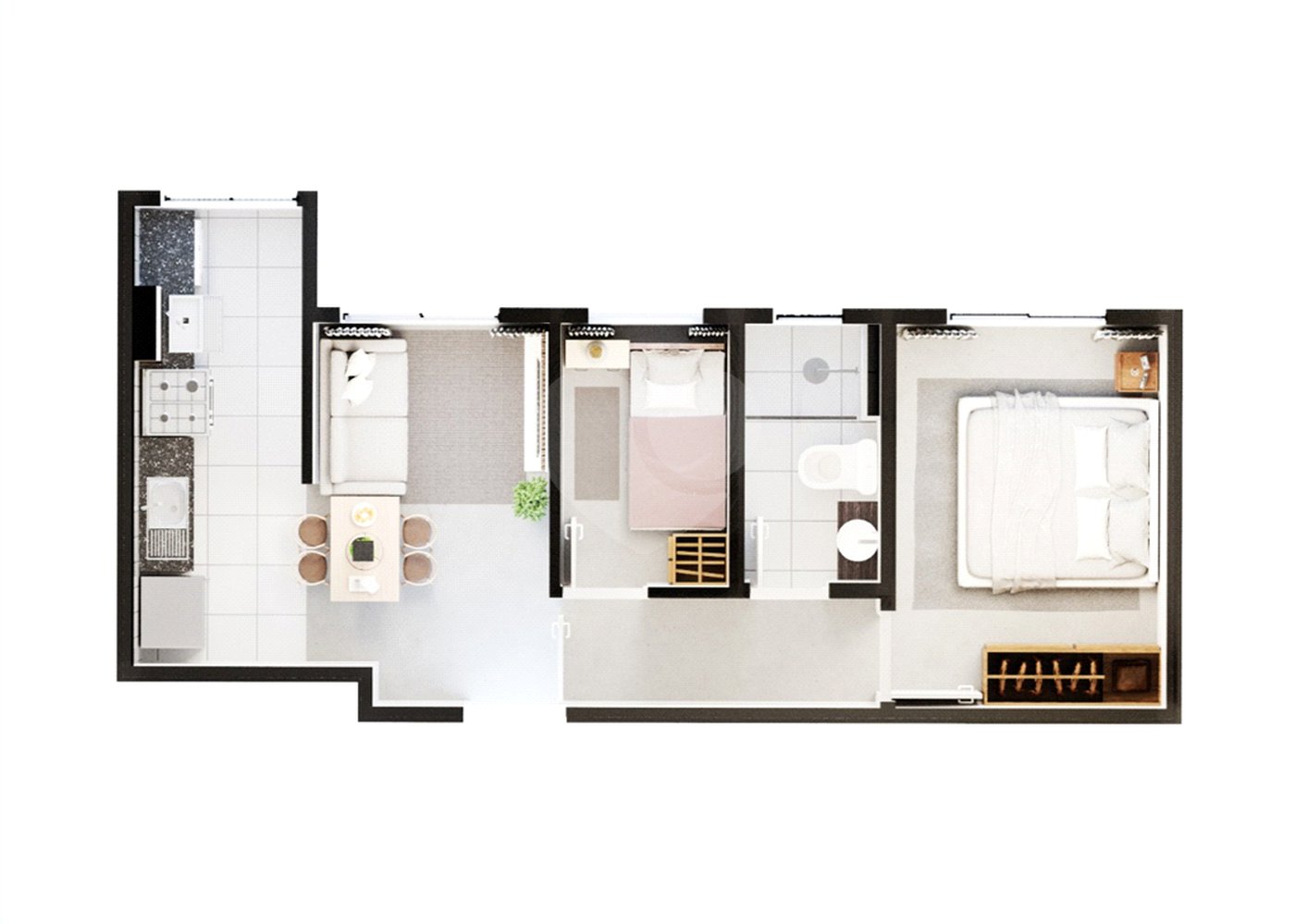 Apartamento à venda com 1 quarto em Jardim Casa Branca, Suzano, SP