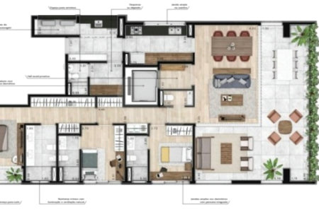 Apartamento à venda com 3 suítes em Cerqueira César, São Paulo, SP
