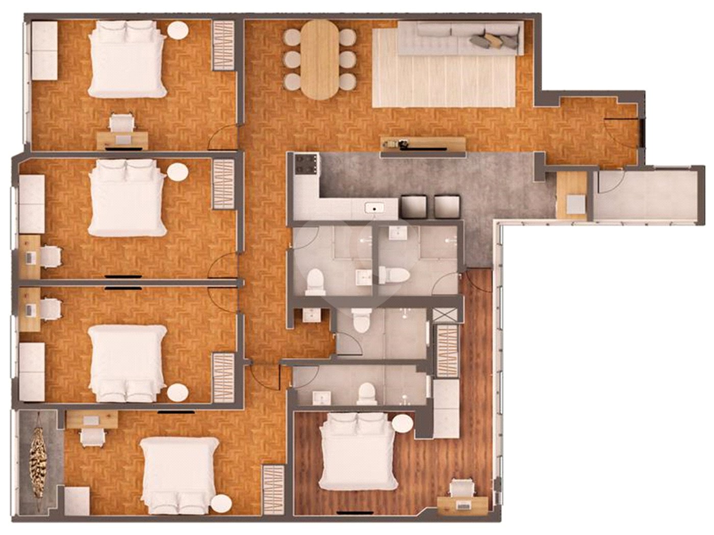 Apartamento de 200m², 5 quartos em Consolação