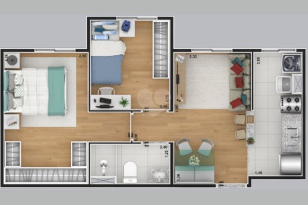 Apartamento 42m² 1