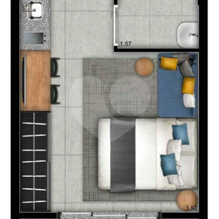 Apartamento à venda com 1 suíte em Pinheiros, São Paulo, SP