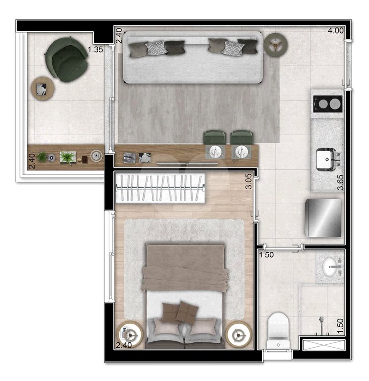 Studio à venda com 1 quarto em Jardim Paulista, São Paulo, SP