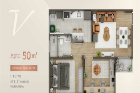 Apartamento à venda com 2 quartos em Parque Santos Dumont, Votorantim, SP