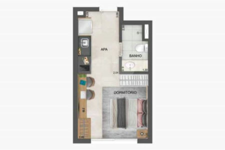Apartamento à venda com 1 quarto em Vila Clementino, São Paulo, SP