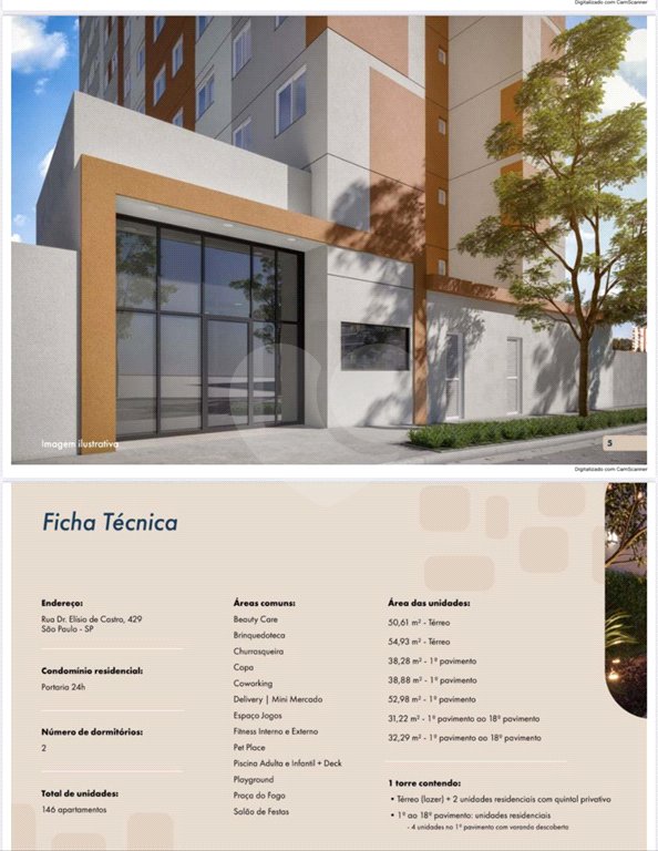 Apartamento para Locação – 31m² | 2 Quartos | Ares Ipiranga – Vila Dom Pedro I