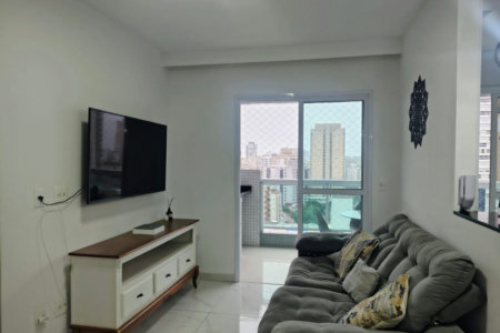 Apartamento com 2 dormitórios para alugar, 76 m² por R$ 7.000,00/mês - Gonzaga - Santos/SP