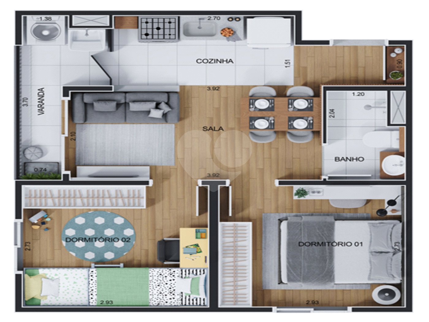 Apartamento à venda com 2 quartos em Jaguaribe, Osasco, SP