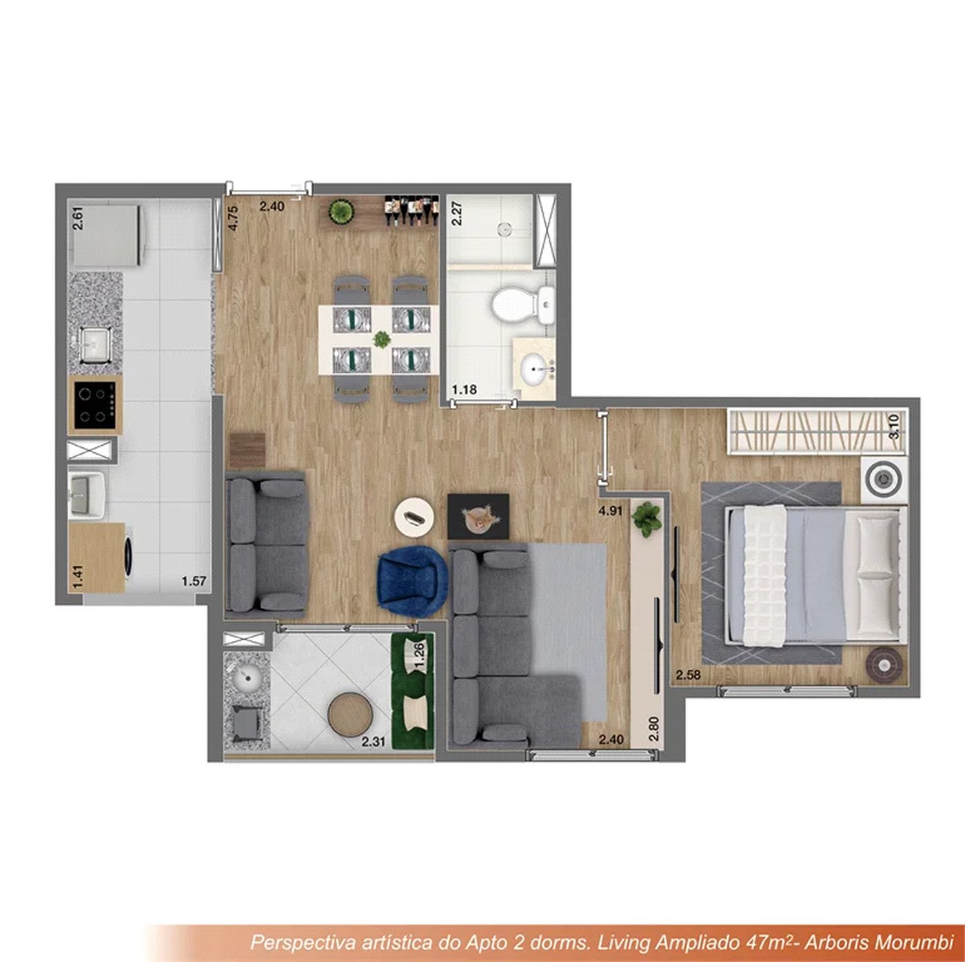 Apartamento à venda com 2 quartos em Vila Andrade, São Paulo, SP