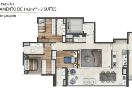Apartamento para alugar com 2 suítes em Jardim Morumbi, São Paulo, SP